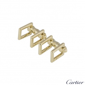 Cartier Yellow Gold Rectangular Folding Cufflinks